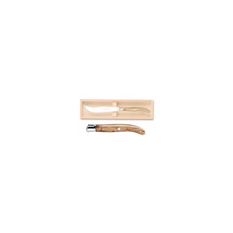Wood box of Laguiole cheese knife stainless steel bolster ivory handle Wood box of Laguiole cheese knife stainless steel bolster ivory handle