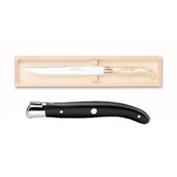 6 pz. Scatola in Legno di faggio Set di coltelli da Bistecca Laguiole con Impugnatura in Acciaio Inox Opaco 2.60.001.93 Laguiole Claude Dozorme 6 pz. Scatola in Legno di faggio Set di coltelli da Bistecca Laguiole con Impugnatura in Acciaio Inox Opaco 2.60.001.93 Laguiole Claude Dozorme