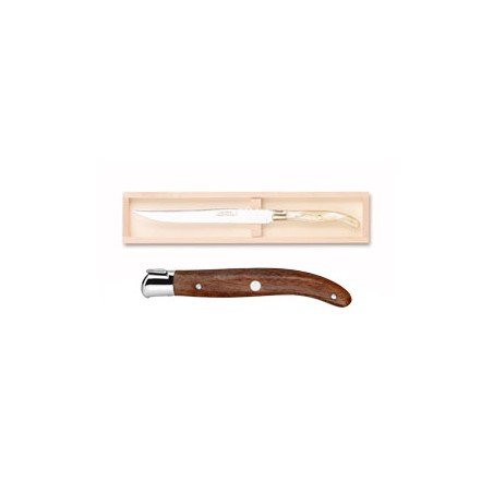 Wood box of Laguiole carving knife stainless steel bolster ivory handle