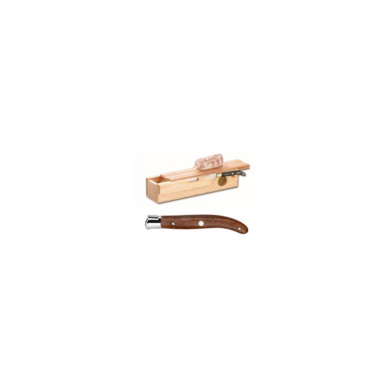 Sausage box + Laguiole carving knife stainless steel bolster ivory handle