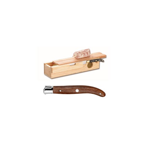 Service à saucisson super Laguiole mitre inox manche nacrine ivoirine