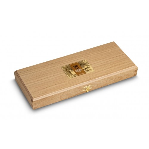 Empty oak box for 6 knives or forks