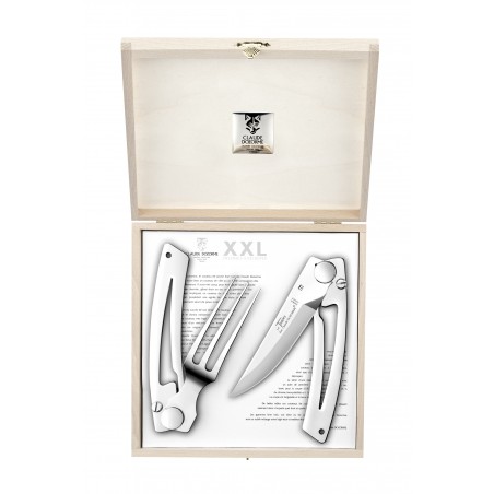 Wood box of XXL Thiers 2P carving set stainless steel handle