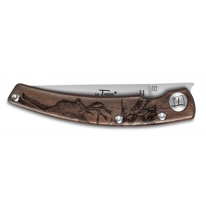 Thiers Design Animalis pocket knife Deer walnut handle Thiers Design Animalis pocket knife Deer walnut handle