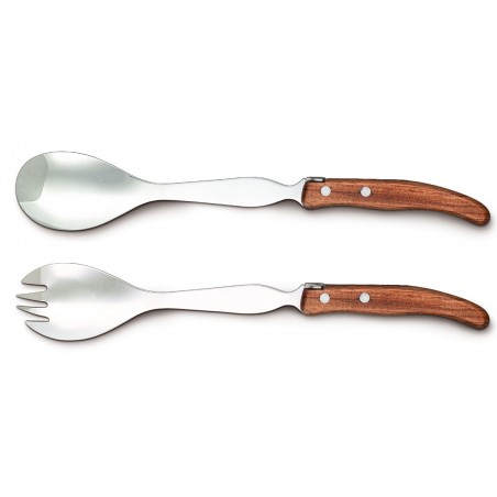 Berlingot salad service in wood handle