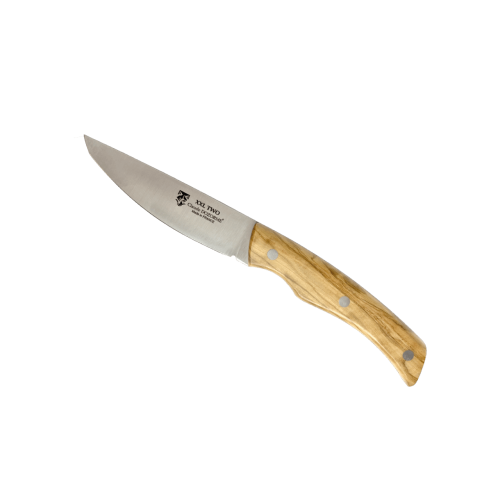 Rack of 6 Grill steak knives exotic wood handle