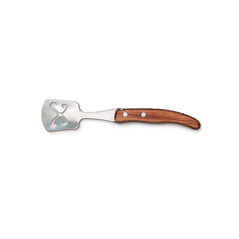 Berlingot ice cube spoon in wood handle