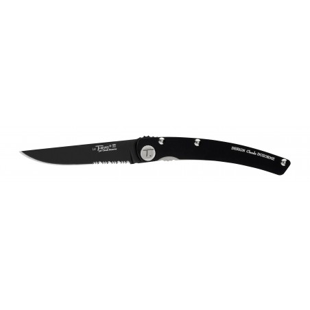 Couteau de poche Thiers Design manche noir lame noire Couteau de poche Thiers Design manche noir lame noire