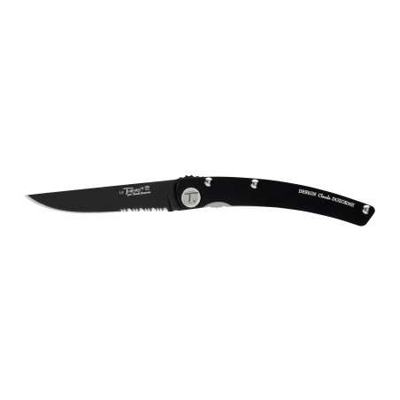 Thiers Design pocket knife black blade and black handle