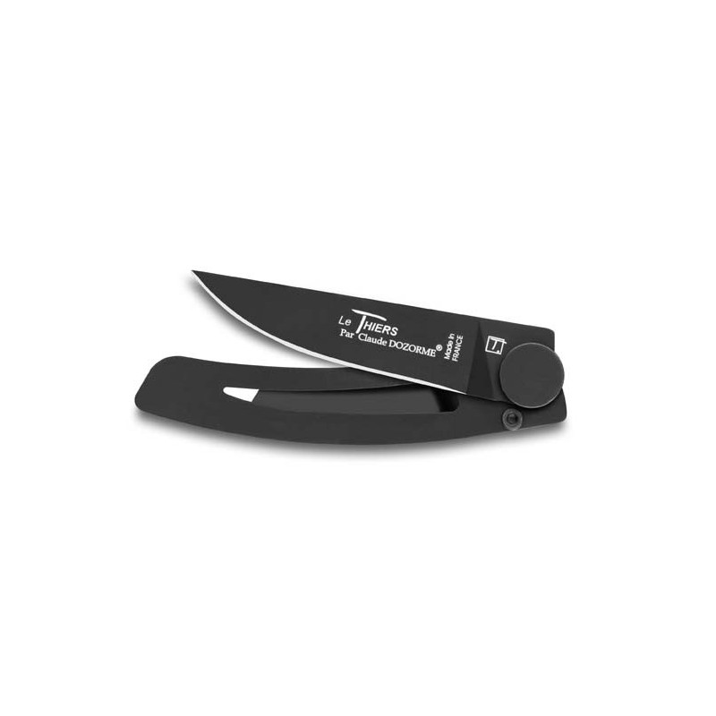 Thiers Liner Lock pocket knife black blade big size