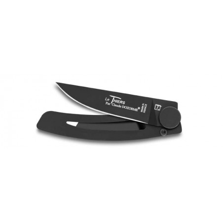 Thiers Liner Lock pocket knife black blade big size