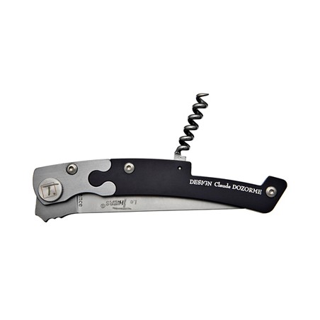 Thiers pocket knife + corkscrew grey-black handle