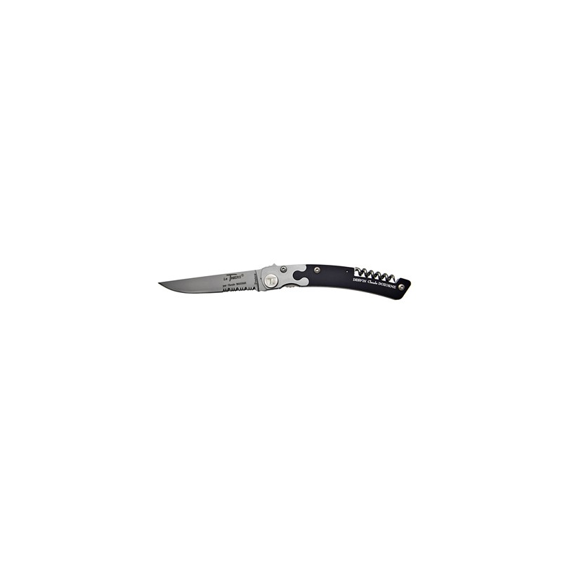 Thiers pocket knife + corkscrew grey-black handle