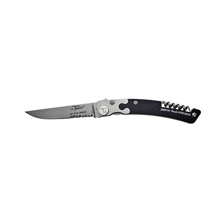 Thiers pocket knife + corkscrew grey-black handle