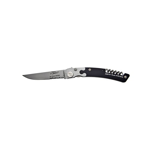 Thiers pocket knife + corkscrew grey-black handle