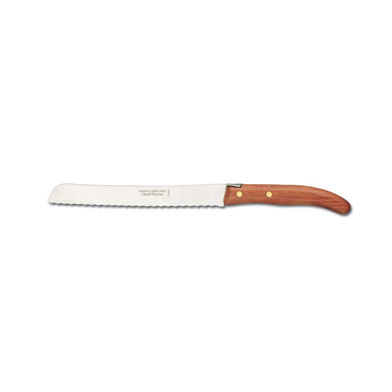 Grill small bread knife exotic wood handle