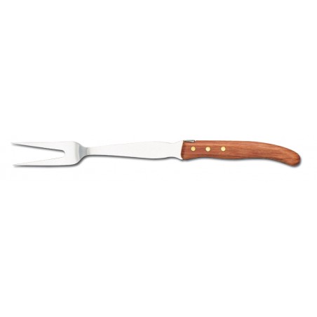 Grill carving fork exotic wood handle