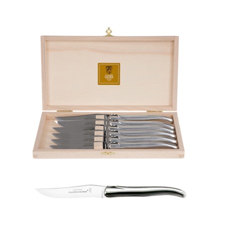 Coffret hêtre 6 couteaux super Laguiole plein manche Coffret hêtre 6 couteaux super Laguiole plein manche